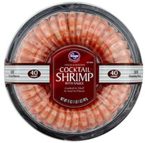 calories in kroger cooked cocktail shrimp tail off