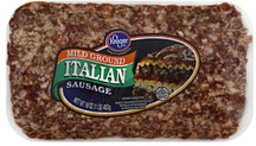 Kroger Mild Ground, Italian Sausage 16 oz, Nutrition Information Innit