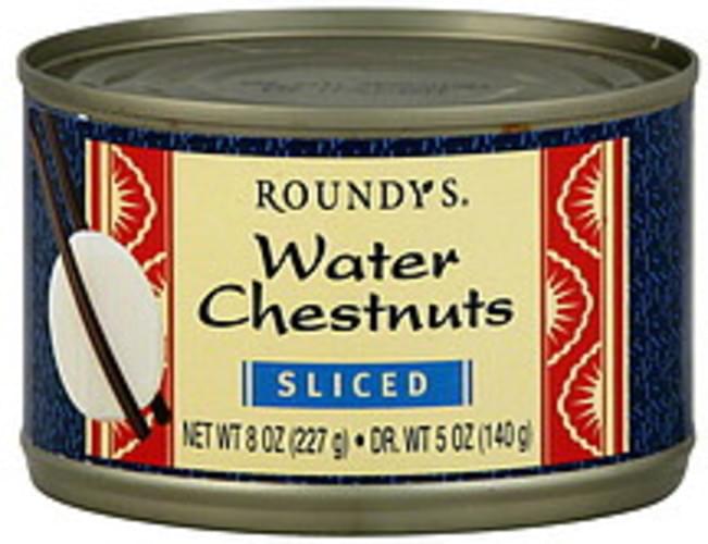 Roundys Sliced Water Chestnuts 8 oz, Nutrition Information Innit