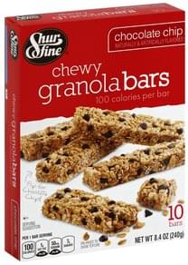 Wellsley Farms Chewy Chocolate Chip Granola Bars - 25 G, Nutrition ...