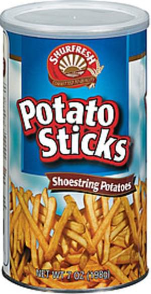 Shurfresh Shoestring Potatoes Potato Sticks - 7 oz, Nutrition ...