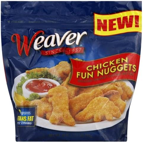 Weaver Chicken Fun Nuggets - 28 oz, Nutrition Information | Innit