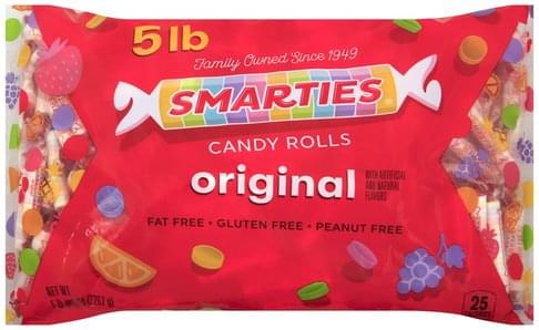 Smarties Original Candy Rolls - 5 lb, Nutrition Information | Innit