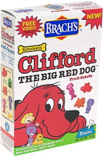 Brach's Clifford the Big Red Dog Fruit Snacks - 8 ea, Nutrition ...