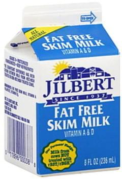 skim milk carbs 8 oz