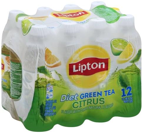 Lipton Diet, Citrus Green Tea - 12 ea, Nutrition Information | Innit