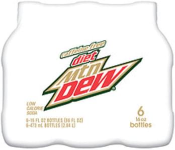 Mountain Dew Zero Sugar Baja Blast Soda 20 Oz Nutrition - 