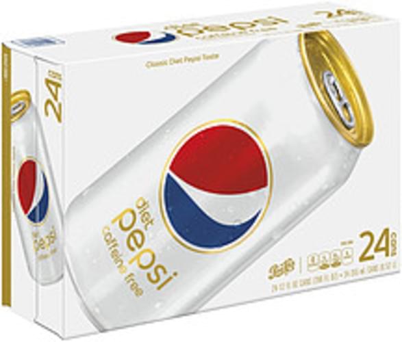 Pepsi Diet Pepsi Caffeine Free Soda Cola 12 Fl Oz 24 Count Cans 0 Nutrition Information Innit