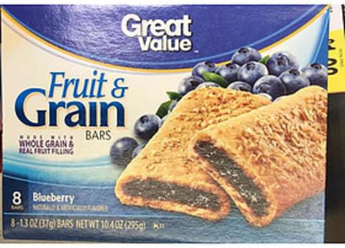 great value fruit and grain bar nutrition