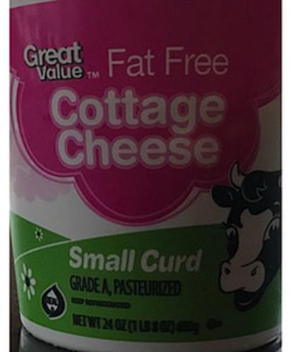 Great Value Small Curd Fat Free Cottage Cheese 113 G Nutrition