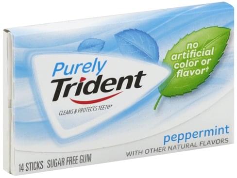 Trident Sugar Free, Peppermint Gum - 14 Ea, Nutrition Information | Innit