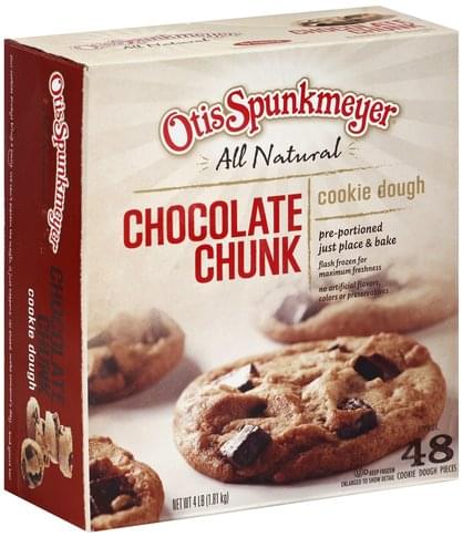 Otis Spunkmeyer Chocolate Chunk Cookie Dough - 4 lb, Nutrition ...