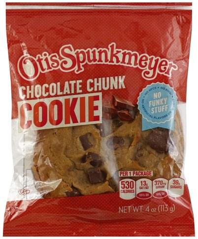 Otis Spunkmeyer Chocolate Chunk Cookie - 4 oz, Nutrition Information ...