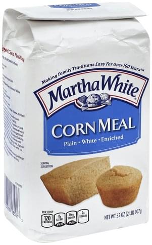 Martha White White, Plain Corn Meal - 32 oz, Nutrition Information | Innit