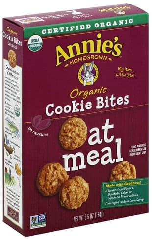 Annies Oatmeal Cookie Bites - 6.5 oz, Nutrition Information | Innit