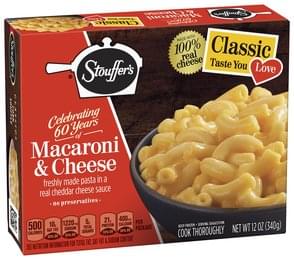 Stouffers Macaroni & Cheese - 12 oz, Nutrition Information | Innit