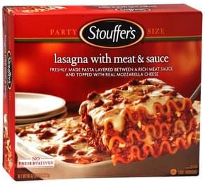 Stouffers with Meat & Sauce, Party Size Lasagna - 96 oz, Nutrition ...