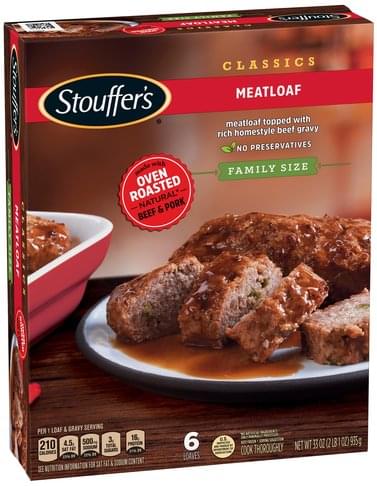 Stouffers Family Size Meatloaf - 6 ea, Nutrition Information | Innit