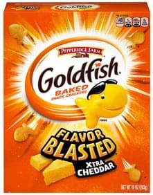 GOLDFISH Baked, Xtra Cheddar Snack Crackers - 10 oz, Nutrition ...