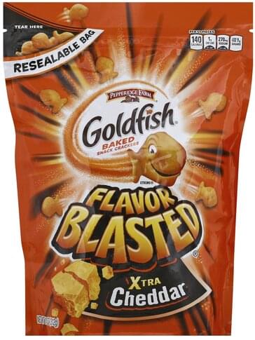 Goldfish Xtra Cheddar Baked Snack Crackers - 11 oz, Nutrition ...