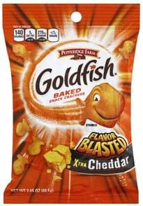 Goldfish Baked, Xtra Cheddar Snack Crackers - 2.45 oz, Nutrition ...