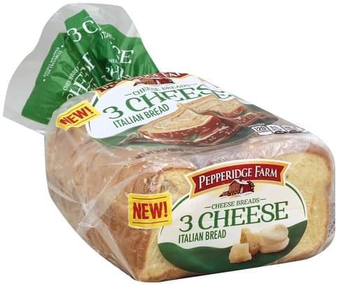 Pepperidge Farm Italian, 3 Cheese Bread - 14 oz, Nutrition Information ...