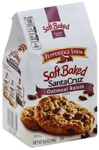 Pepperidge Farm Santa Cruz, Oatmeal Raisin Cookies - 8.6 oz, Nutrition ...