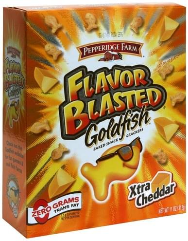 Goldfish Xtra Cheddar Baked Snack Crackers - 11 oz, Nutrition ...