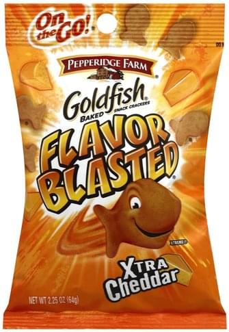 Goldfish Xtra Cheddar Baked Snack Crackers - 2.25 oz, Nutrition ...