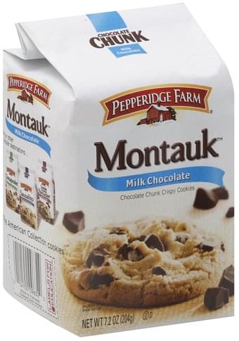 Pepperidge Farm Milk Chocolate, Montauk Cookies - 7.2 oz, Nutrition ...