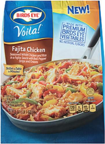 Birds Eye Voila! Voila Fajita Chicken Frozen Entree - 21 oz, Nutrition ...
