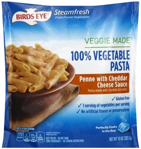 Birds Eye Penne with Cheddar Cheese Sauce - 10 oz, Nutrition