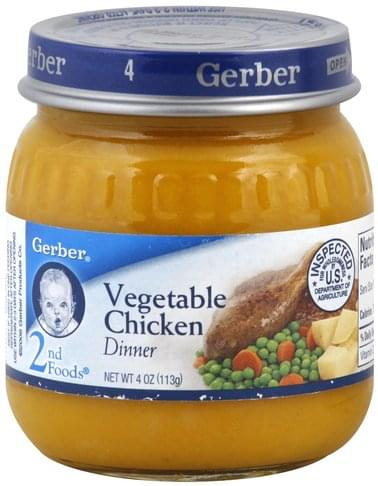 Gerber Vegetable Chicken Dinner - 4 oz, Nutrition Information | Innit