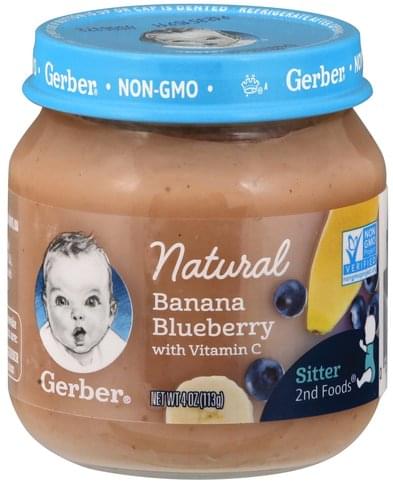 GERBER Banana Blueberry - 4 oz, Nutrition Information | Innit