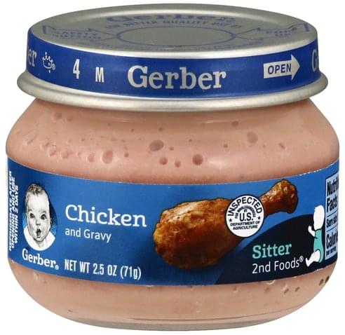 Gerber Sitter Chicken and Gravy - 2.5 oz, Nutrition Information | Innit