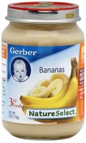 Gerber Bananas - 6 oz, Nutrition Information | Innit