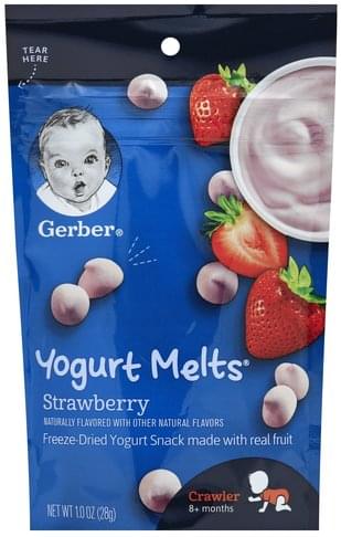 Gerber Strawberry Yogurt Melt - 1 oz, Nutrition Information | Innit