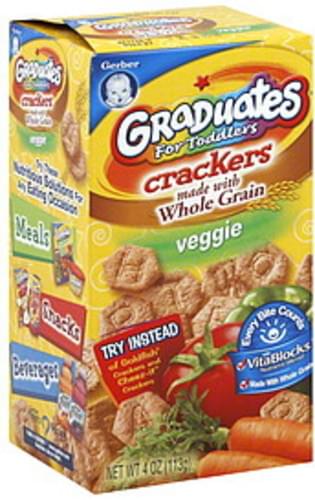 Gerber For Toddlers, Veggie Crackers - 4 oz, Nutrition Information | Innit