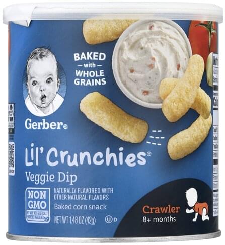 Gerber Lil' Crunchies, Veggie Dip, 8+ Months Baby Food - 1.48 oz ...