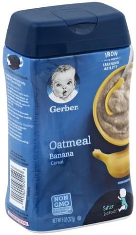 Gerber Oatmeal Banana Cereal - 8 oz, Nutrition Information | Innit