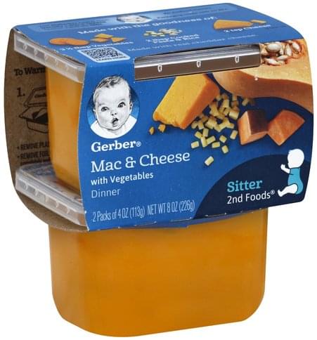 Gerber Mac & Cheese with Vegetables Dinner - 2 ea, Nutrition ...