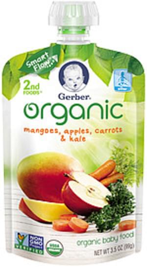 Gerber Organic 2nd Foods Pouches Organic Mangoes Apples Carrots And Kale