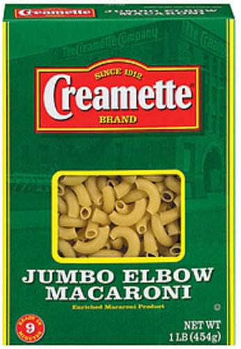 Creamette Jumbo Elbow Macaroni - 1, Nutrition Information | Innit