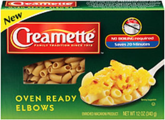 Creamette Oven Ready Elbow Macaroni - 12 oz, Nutrition Information | Innit
