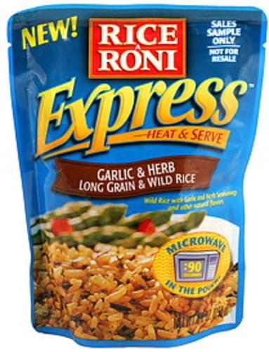 Rice A Roni Garlic & Herb Long Grain & Wild Rice - 8.8 oz, Nutrition ...