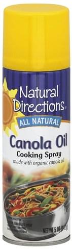 Natural Directions Canola Oil Cooking Spray - 5 oz, Nutrition ...