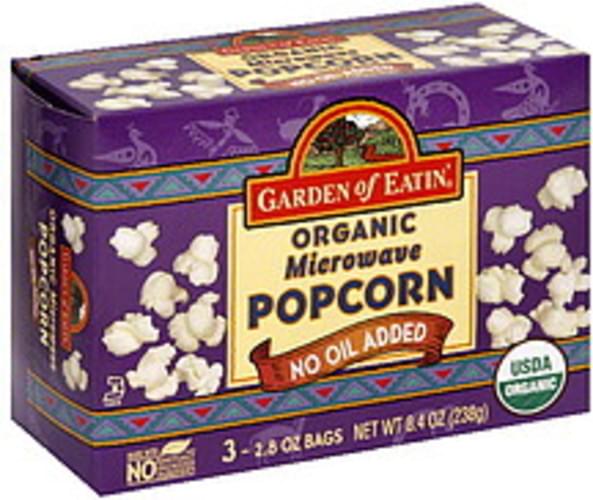 Garden Of Eatin Organic Microwave Popcorn 3 ea, Nutrition Information