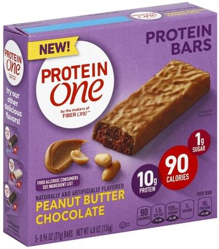 Protein One Peanut Butter Chocolate Protein Bars 5 Ea Nutrition