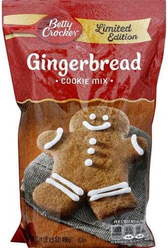 Betty Crocker Gingerbread Cookie Mix - 17.5 oz, Nutrition Information ...