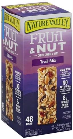 Nature Valley Chewy Fruit Nut Trail Mix Bars 48 Ea Nutrition Information Innit